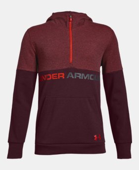 Boys' UA Double Knit ½ Zip Hoodie 4 Colors Available $50