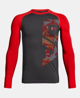 New Arrival Boys' HeatGear® Armour Long Sleeve 2 Colors Available $35