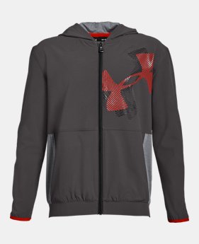 Boys' UA Woven Warm Up Jacket 1 Color Available $50
