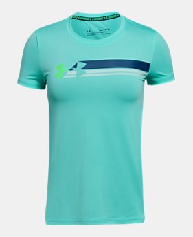 Girls' HeatGear® Armour Short Sleeve 1 Color Available $25