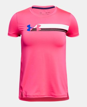 Girls' HeatGear® Armour Short Sleeve 3 Colors $25