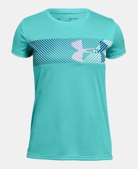 Girls' UA Hybrid Big Logo T-Shirt 1 Color $20