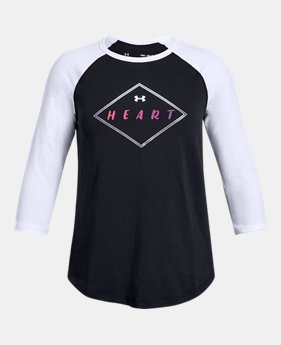 New to Outlet Girls' UA SPWW Baseball T-Shirt 1 Color Available $18.99 to $22.99