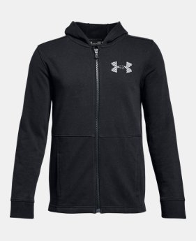 New Arrival Boys' UA Microthread FT Full Zip Hoodie 3 Colors $50