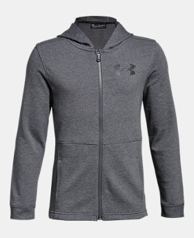 New Arrival Boys' UA Microthread FT Full Zip Hoodie 3 Colors Available $50