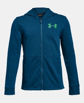 New Arrival Boys' UA Microthread FT Full Zip Hoodie 1 Color $50