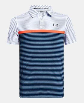 Boys' UA Threadborne JS Super Stripe Polo 1 Color $50