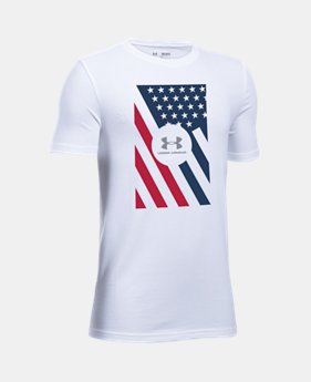 Boys' UA Americana Flag T-Shirt 1 Color $11.24