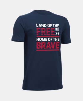 Boys' UA Land of The Free T-Shirt 1 Color $11.24