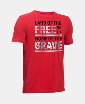 Boys' UA Land of The Free T-Shirt 1 Color $11.24