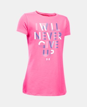 Girls' UA Never Give Up T-Shirt 1 Color $11.24 to $14.99