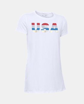Girls' UA USA Pride T-Shirt 1 Color $11.24