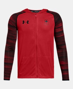 Boys' UA Team Canada Performance Threadborne Knit Full Zip Hoodie 2 Colors Available $50