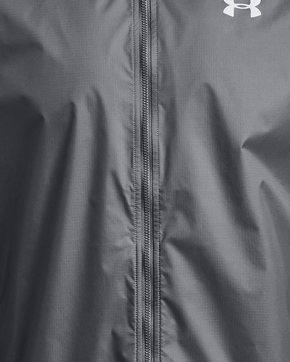 남성 UA Storm 포프런트 레인 재킷 in Gray image number 5