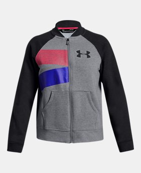 Girls' UA Rival Fleece Bomber Jacket LIMITED TIME ONLY 2 Colors Available $37.5