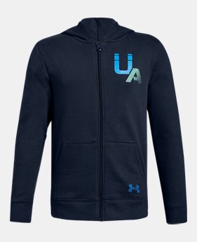 Boys' UA Rival Logo Full Zip 3 Colors Available $45