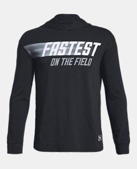 UA - Haut à capuchon avec imprimé « Fastest » pour garçon, 1 couleur offerte – $40