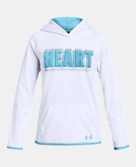 New Arrival Girls' Armour Fleece® 'Heart' Hoodie 1 Color Available $40