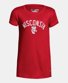 Girls' Wisconsin UA Graphic T-Shirt 1 Color Available $25.99
