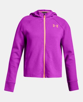 Girls' UA Finale Full Zip Hoodie 3 Colors Available $45