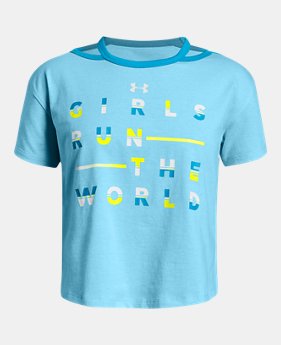 New Arrival Girls' UA Finale 'Girls Run The World" T-Shirt 2 Colors Available $20
