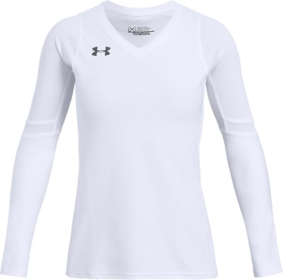 white long sleeve jersey top