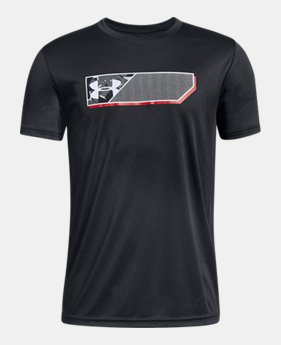 New Arrival Boys' UA Lenticular Duo Logo Short Sleeve T-Shirt 3 Colors Available $30