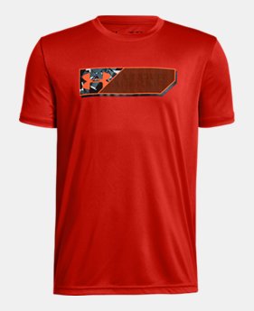 New Arrival Boys' UA Lenticular Duo Logo Short Sleeve T-Shirt FREE U.S. SHIPPING 2 Colors Available $25