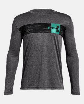 Boys' UA Pixel Crossbar Long Sleeve T-Shirt 4 Colors Available $25