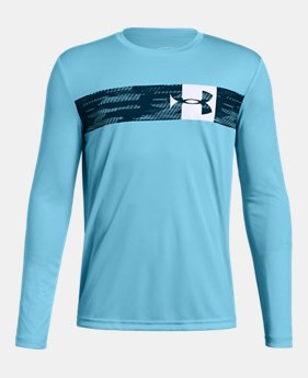 New Arrival Boys' UA Pixel Crossbar Long Sleeve T-Shirt 5 Colors Available $30