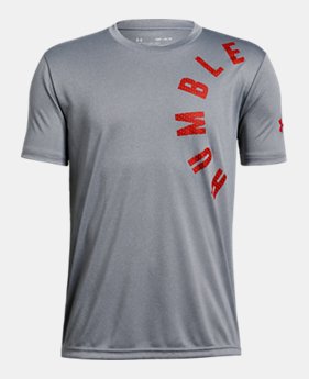 New Arrival Boys' UA Humble and Hungry Short Sleeve T-Shirt FREE U.S. SHIPPING 2 Colors Available $20