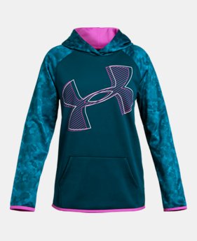 Girls' Armour Fleece® Printed Logo Hoodie 4 Colors Available $45
