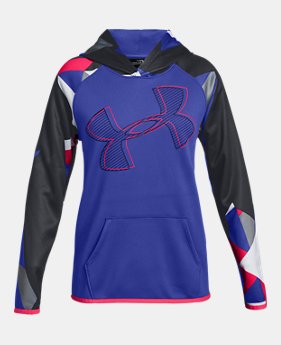 Girls' Armour Fleece® Printed Logo Hoodie 4 Colors Available $45