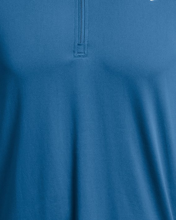 Męska koszulka z długim rękawem i zapięciem na zamek do połowy długości UA Tech™, Blue, pdpMainDesktop image number 2