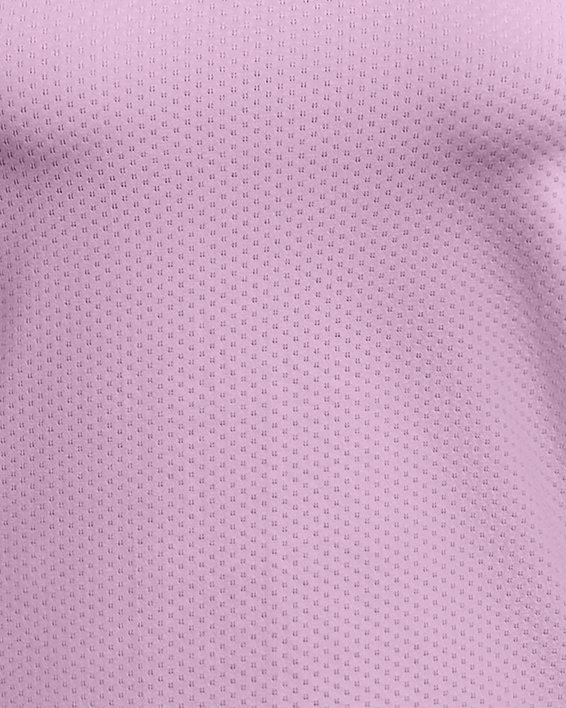 Women's HeatGear® Armour Short Sleeve in Purple image number 4