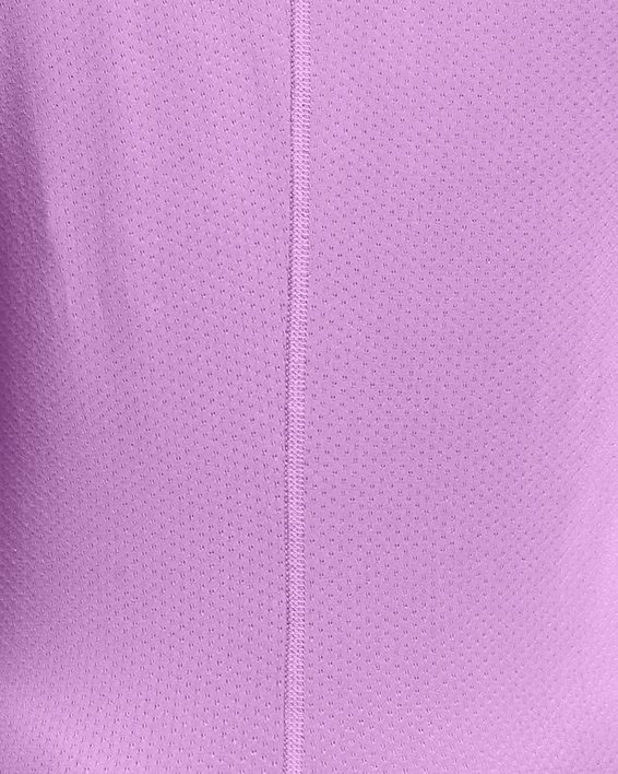 女士HeatGear® Armour長袖T恤 in Purple image number 4