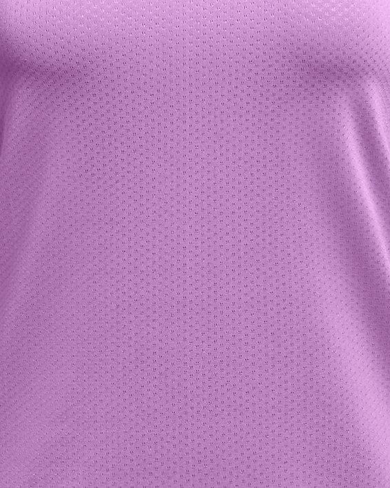 女士HeatGear® Armour長袖T恤 in Purple image number 3
