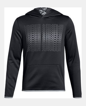 Boys' Armour Fleece® Branded Hoodie 1 Color Available $40