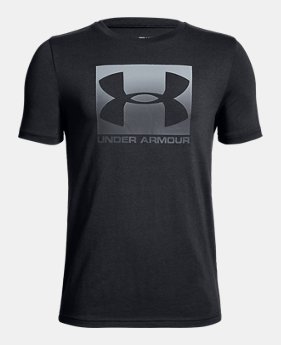 Boys' UA Box Logo Short Sleeve T-Shirt 3 Colors Available $20
