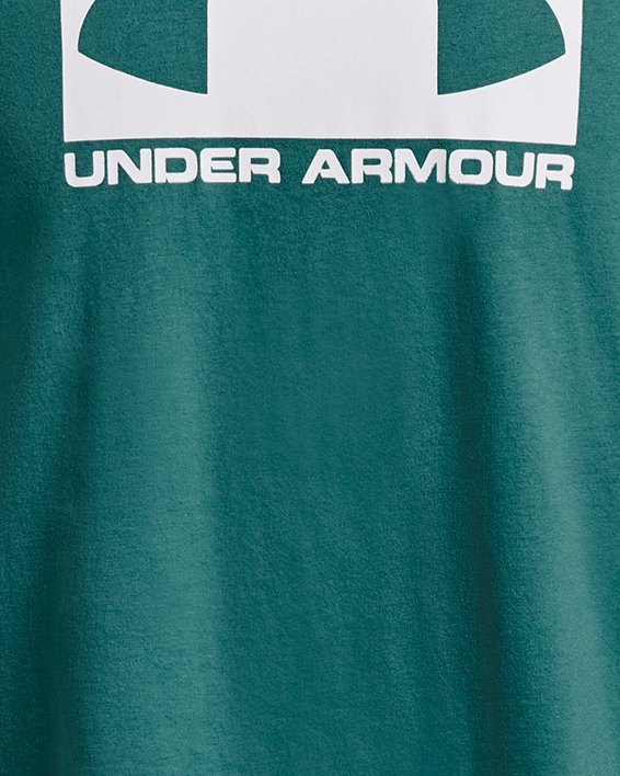 男士UA Boxed Sportstyle短袖T恤 in Green image number 4