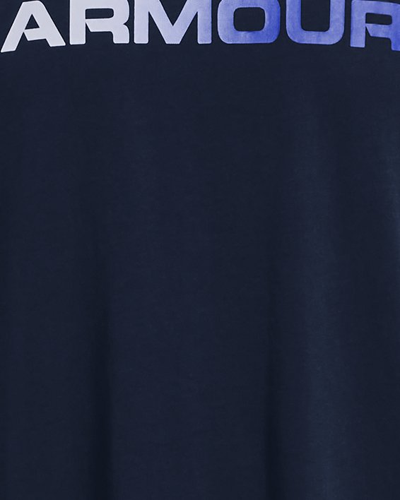 Men's UA Team Issue Wordmark Short Sleeve in Blue image number 4