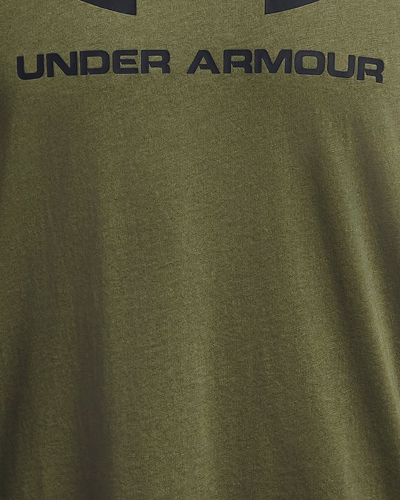 Men's UA Logo Short Sleeve in Green image number 4
