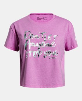 Girls' UA SPWW Crop T-Shirt 1 Color Available $25