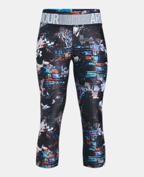 New Arrival Girls' HeatGear® Armour Novelty Capri FREE U.S. SHIPPING 4 Colors Available $35