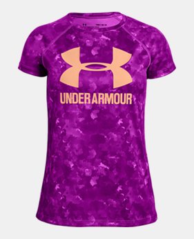 Girls' UA Big Logo Novelty T-Shirt 3 Colors Available $25