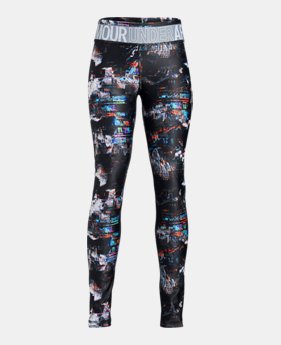 Girls' HeatGear® Armour Novelty Leggings 5 Colors Available $40