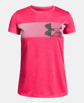 Girls' UA Hybrid Big Logo Short Sleeve T-Shirt $20