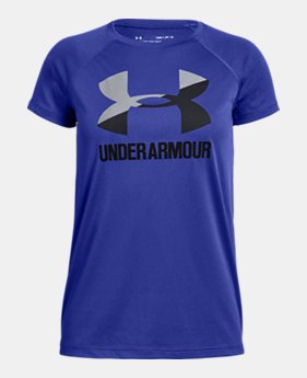 New to Outlet Girls' UA Big Logo Solid T-Shirt 3 Colors Available $19.99
