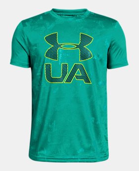 Boys' UA Printed Crossfade Short Sleeve T-Shirt 1 Color Available $25