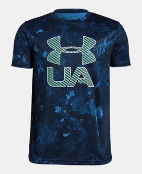 New Arrival Boys' UA Printed Crossfade Short Sleeve T-Shirt 1 Color Available $25